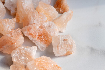 Organic Himalayan mineral salt crystals as cooking or healthy ingredient