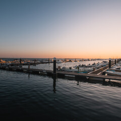 Obraz na płótnie Canvas Sunset at the port