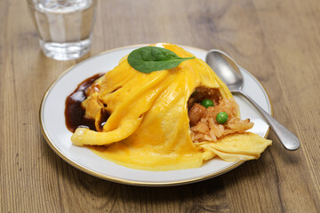 tornado omelette over fried rice