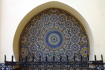 Beautiful handcrafted fountain in Morocco