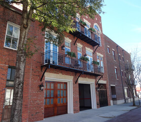 Naklejka premium Row Houses in Historic Downtown Wilmington, North Carolina