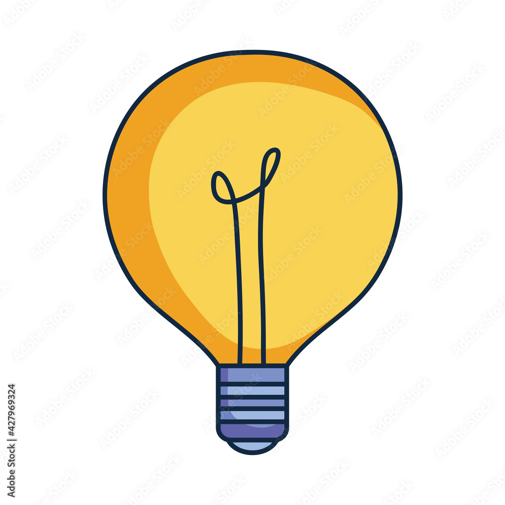 Poster bulb light icon