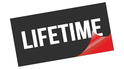 Obraz premium LIFETIME text on black red sticker stamp.
