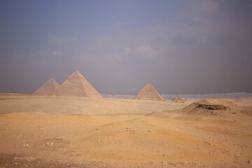 Fototapeta na wymiar Giza Pyramids in Egypt