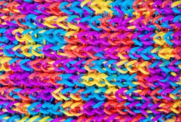 Hand made cozy knitting textile background, wool scarf.