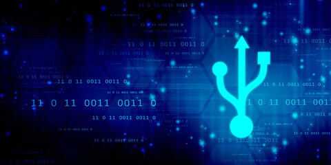 2d rendering USB icon
