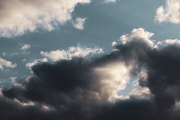 Naklejka na ściany i meble Dark clouds clouds in the sky