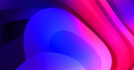 Obraz premium Abstract background with colorful gradient. Vibrant graphic wallpaper with stripes design. Fluid 2D illustration of modern movement.