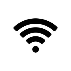 Wi Fi wireless network flat vector glyph icon