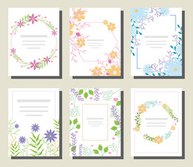 invitations with floral decorations