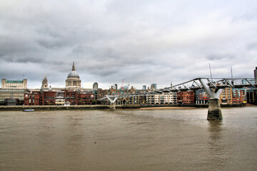 St Pauls Cathedral across the river Thames