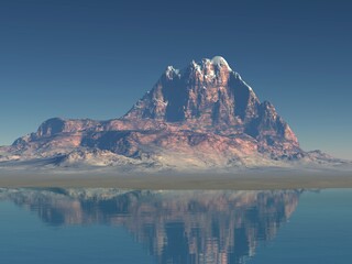 3D illustration of a peaceful and inspirational lseaside landscape