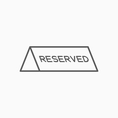 reserved icon, reserved sign vector, label illustration