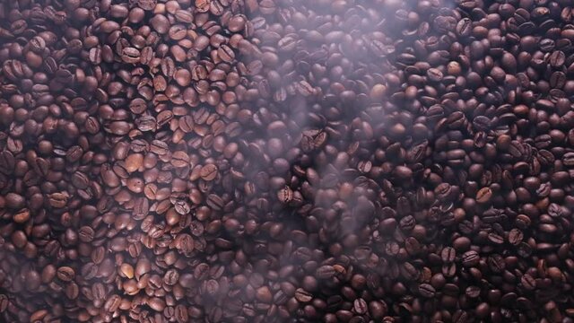 freshly roasted coffee beans