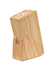 Empty wooden knife stand