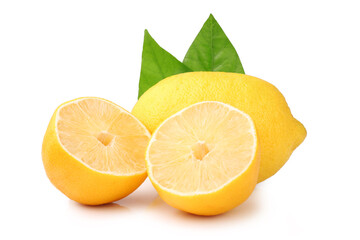 Lemons isolated on white background