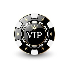 Chip vip on a white background in vector EPS10