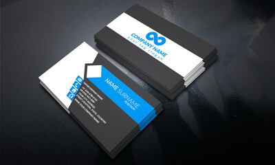 Modern abstract vector color full business card