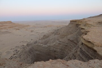The beautiful sands and rocks formations due to erosion  in Fayoum desert in Egypt