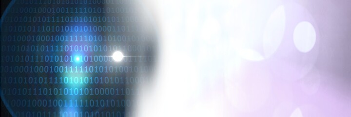 Computer code processing against black and pink background, program coding and technology concept