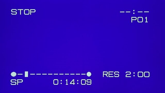 Real Analog VHS blue screen with stop and Eject actions
