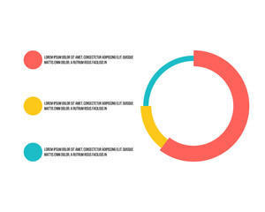 Business infographics. Timeline with steps, circles, rings. Vector linear infographic element.