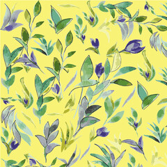 seamless floral pattern, hand drawn pattern
