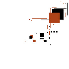 abstract red and black cubes