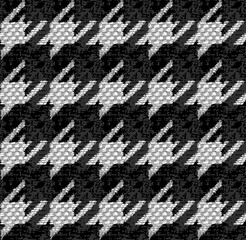 Seamless houndstooth pattern. Crowbar print illustration. 