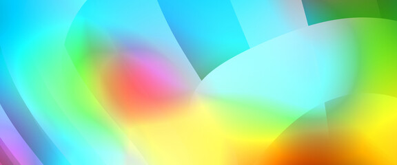 Obraz premium Abstract background with colorful gradient. Vibrant graphic wallpaper with stripes design. Fluid 2D illustration of modern movement.