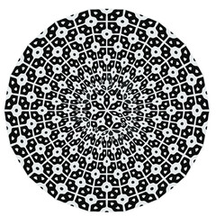 Geometric vector mandala with triangular elements. abstract ornament for wallpapers and backgrounds. Black and white colors. 