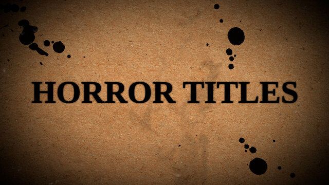 Horror Blood Titles