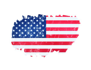 Grunge USA flag. American flag with grunge texture.
