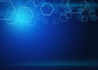 Abstract blue background. Background with copy space, soft focus.Bright futuristic backdrop.