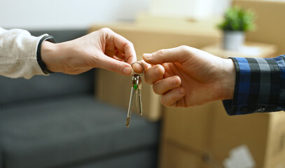 Broker gives the keys to the client.