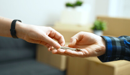 Broker gives the keys to the client.