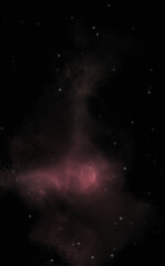 Star field in galaxy space with colorful nebula. Sci fi background of deep space. Ethereal wallpaper.