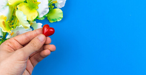 Chatiry and helping hand concept background