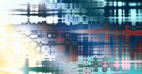 Abstract background. Geometrical elements on aged grunge texture. Graphic illustration with different color patterns.