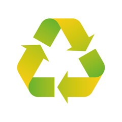 3D Green Universal Recycling Symbol