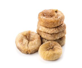 dried figs fruit isolated on white background