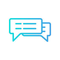 Chat icon vector illustration in gradient style about marketing and growth for any projects