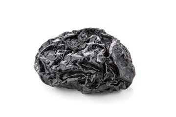 Dried plum isolated on a white background