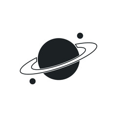Planet Saturn Simple Icon