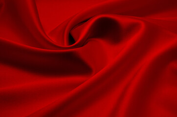 red satin fabric as background