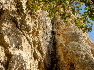 The mountainous area is an area for recreation and travel on a Sunny summer day.