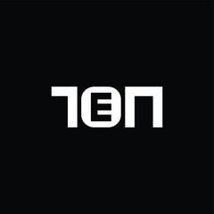 TYPOGRAPHY number logo TEN modern design.