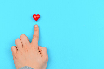 World mental health day concept, world heart day background, helping hand and save life