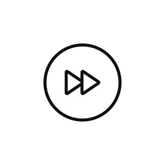 Forward Button Icon, Skip, Next, Music Sign is in Line Style