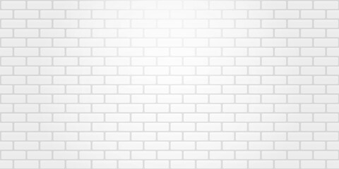 Vector realistic isolated white grey brick wall background for decoration and covering. Bricks seamless texture